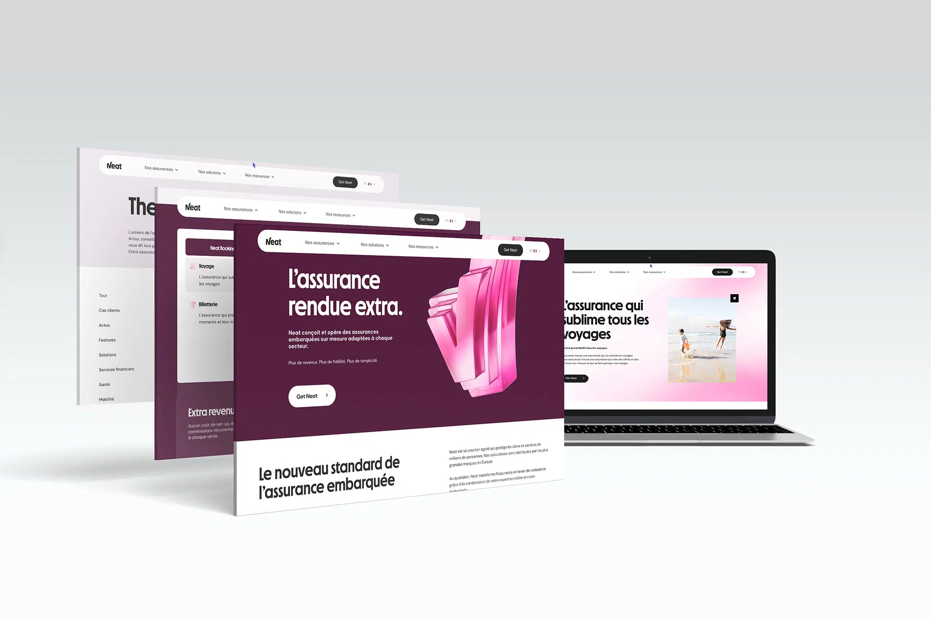 Conception de maquettes Figma pour Neat.eu