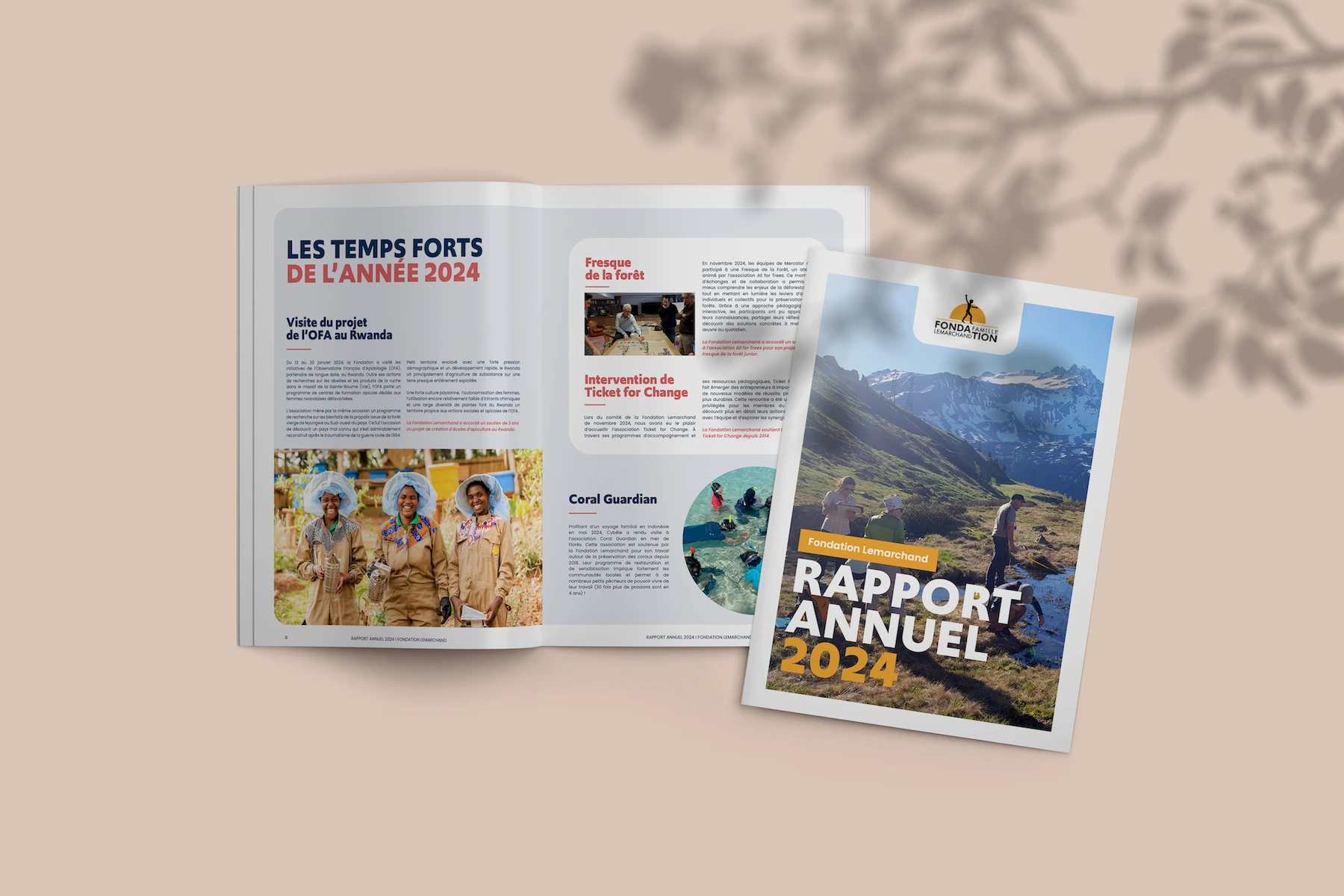 Conception du rapport annuel de la Fondation Lemarchand