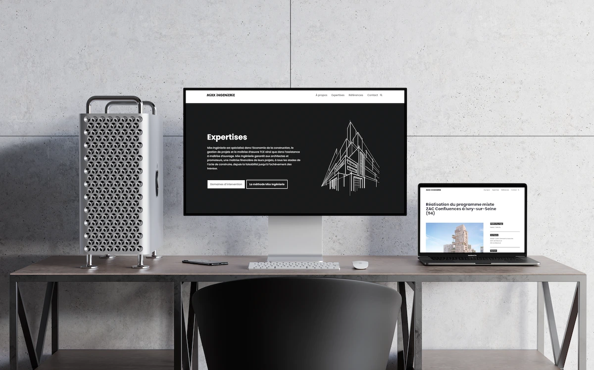 Création du site vitrine d&rsquo;un économiste de la construction